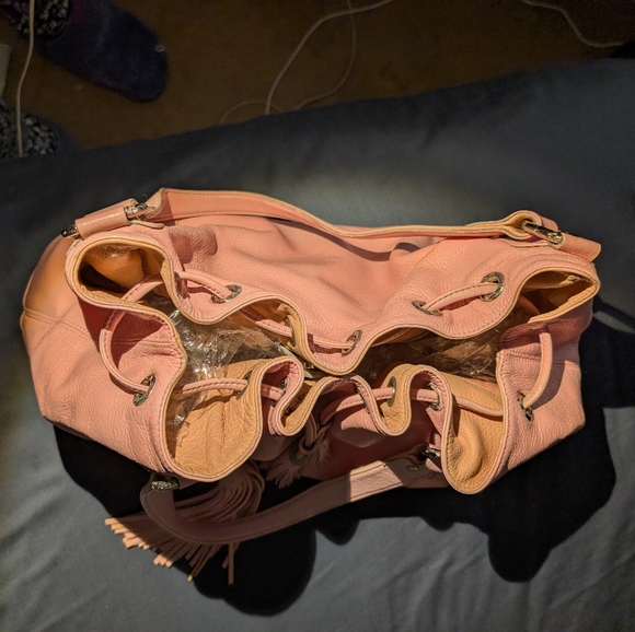 MCM Elegant Pink Leather Tote Bag As Is - Picture 5 of 10